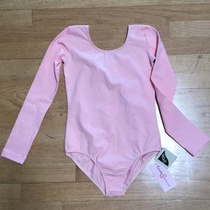 Sansha Girls Pink Leotard Dance Cotton 5-12 NWT